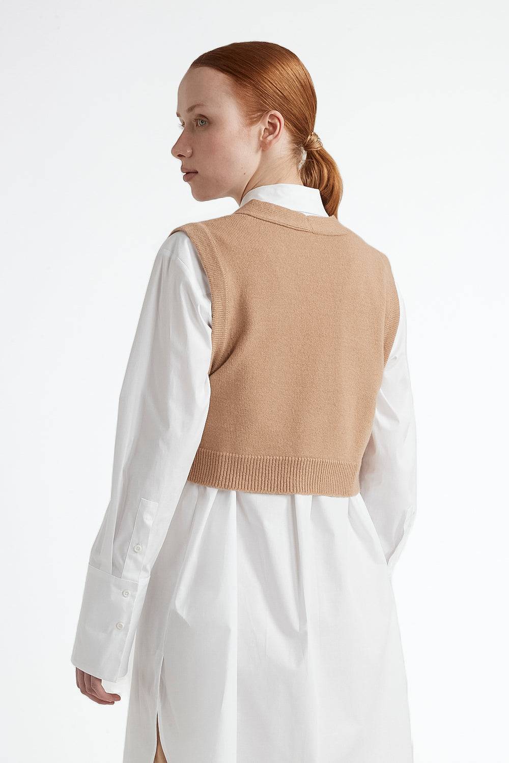 Peserico Gilet con bottoni lana merinos extrafine e cashmere In Saldo