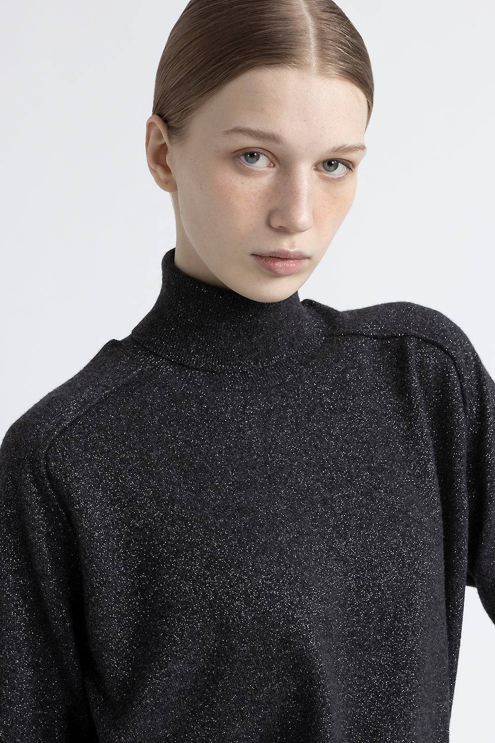 Peserico Maglia collo alto in lana, cashmere e lurex Italy