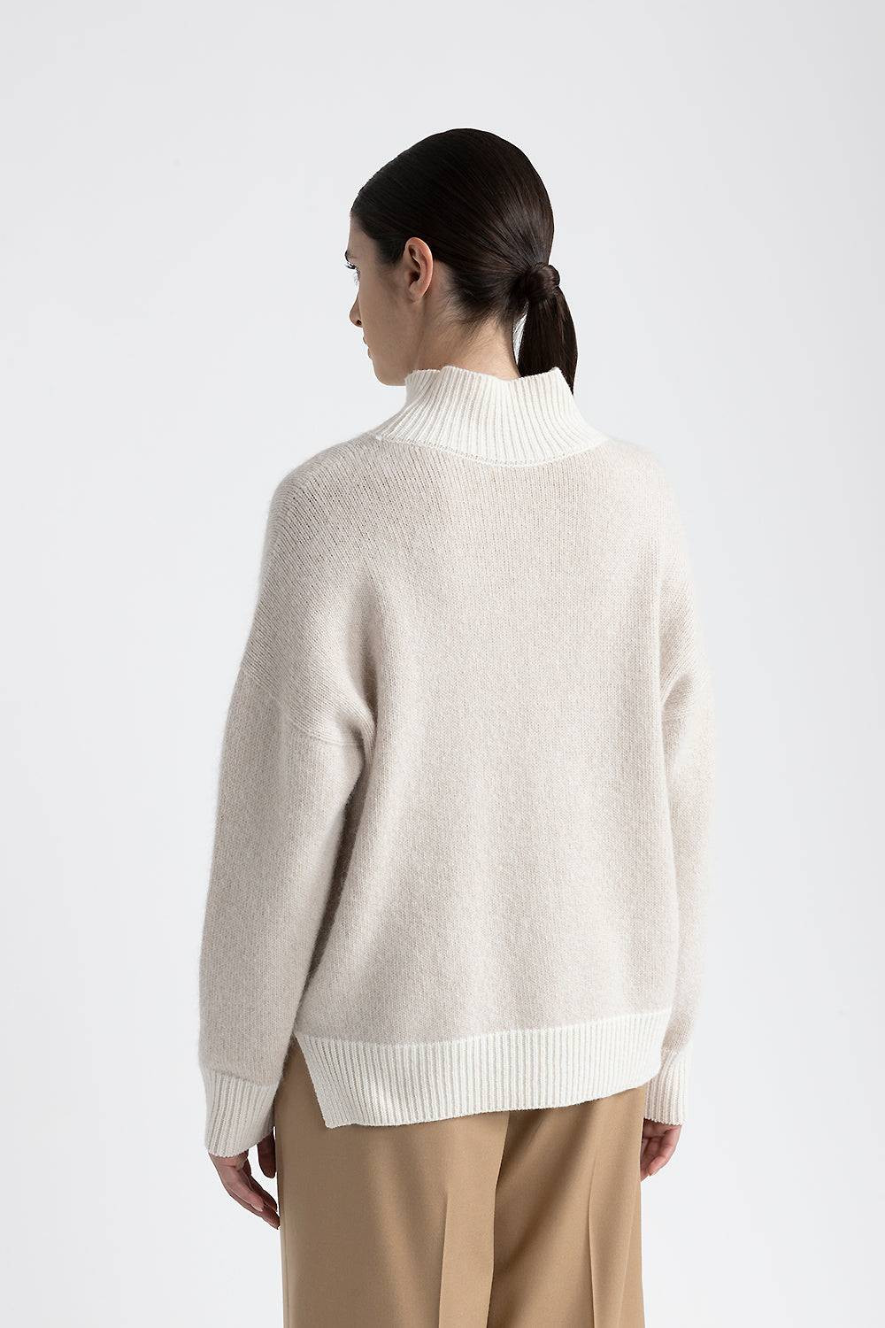 Peserico Maglia collo alto in lana, cashmere e alpaca Italia