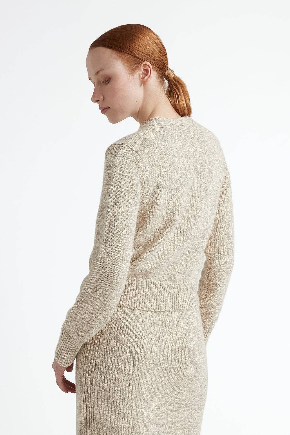 Peserico Cardigan in cotone e lana d'alpaca con lurex Nuovo