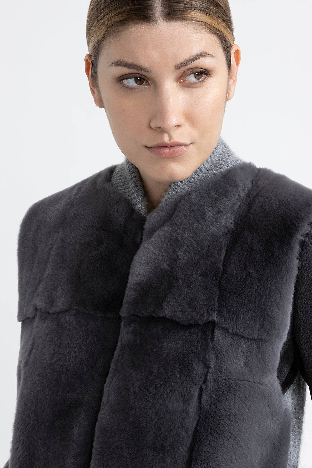 Peserico Gilet in tricot e pelo Promozione