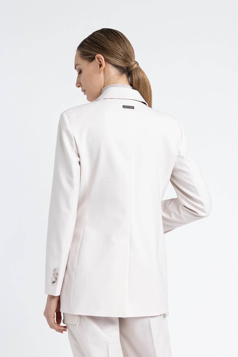 Peserico Blazer doppiopetto in twill di lana tecnica Pezzi Unici