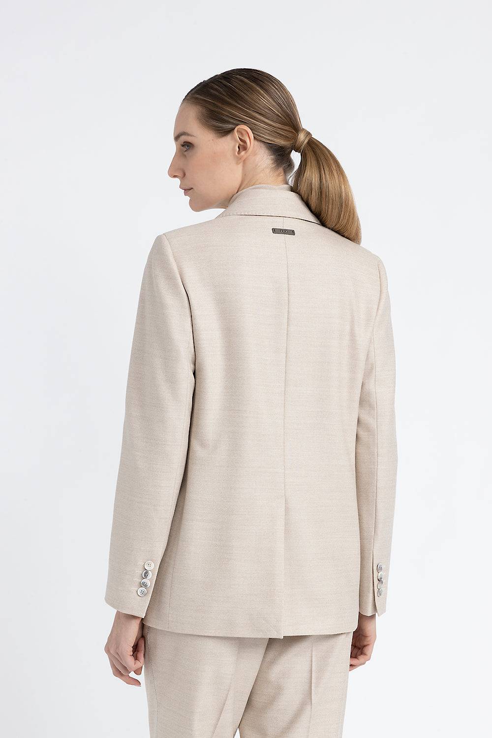 Peserico Blazer monopetto in lana jaspé comfort Loro Piana 50% di sconto con spedizione gratuita