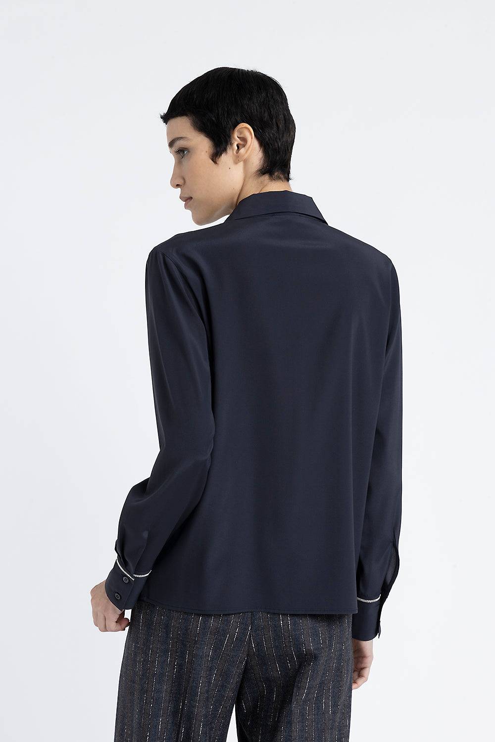 Peserico Camicia in crepe de chine di seta stretch Offerte