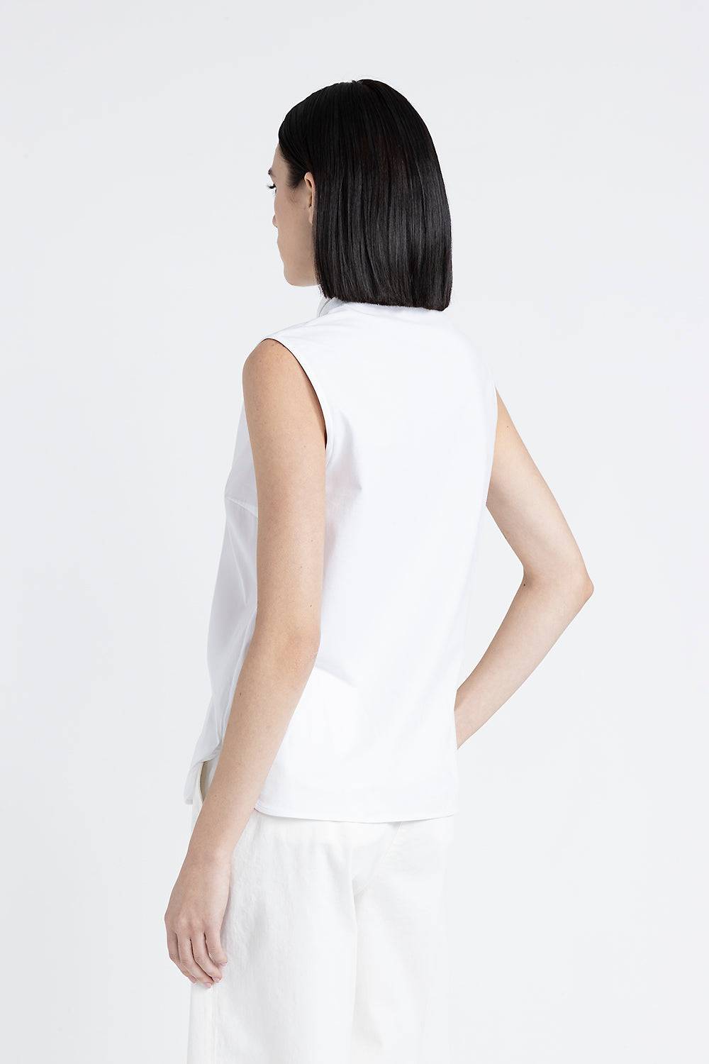 Peserico Camicia senza maniche in popeline Vendita Calda
