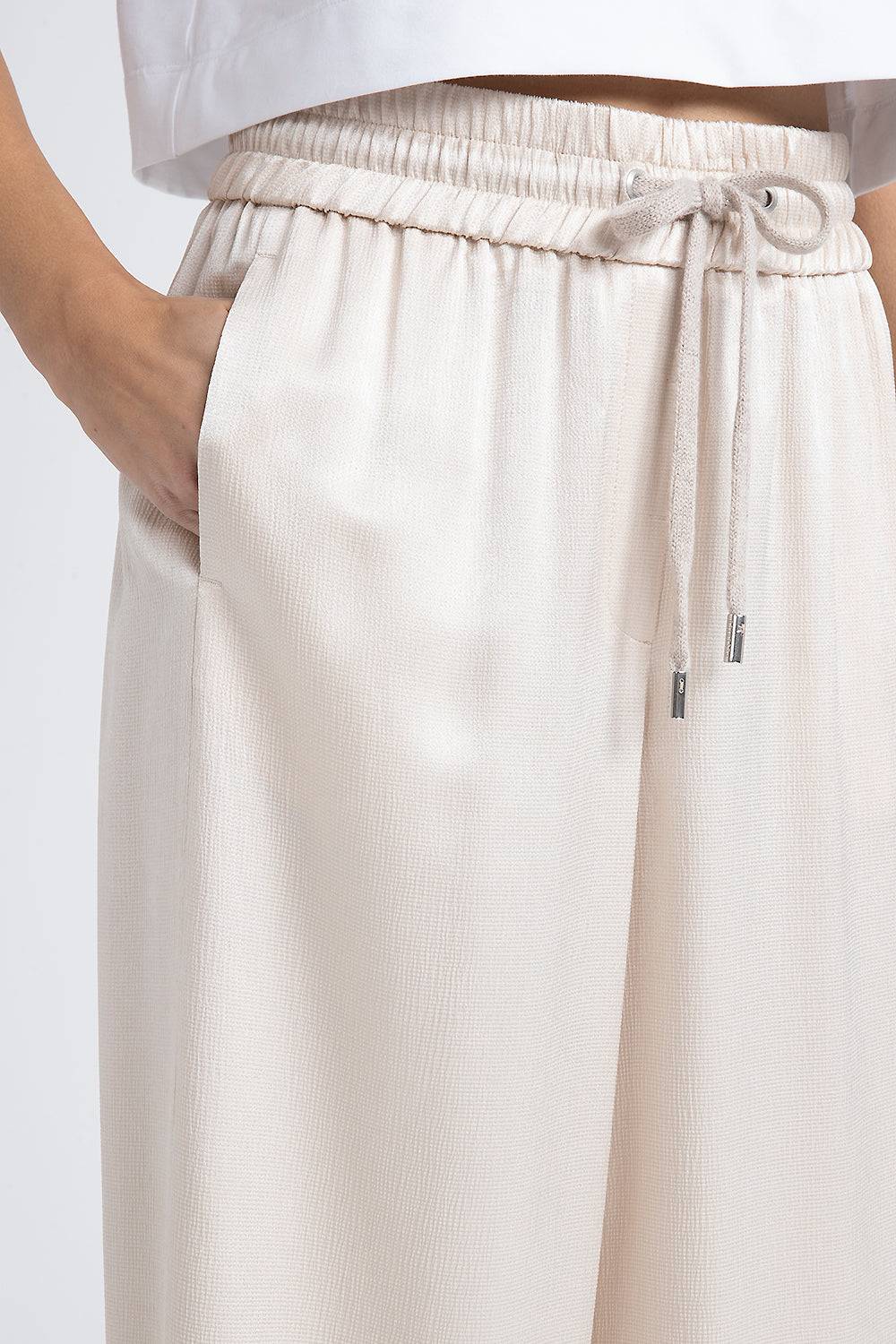 Peserico Pantalone wide semilucido in lana e viscosa I Più Venduti