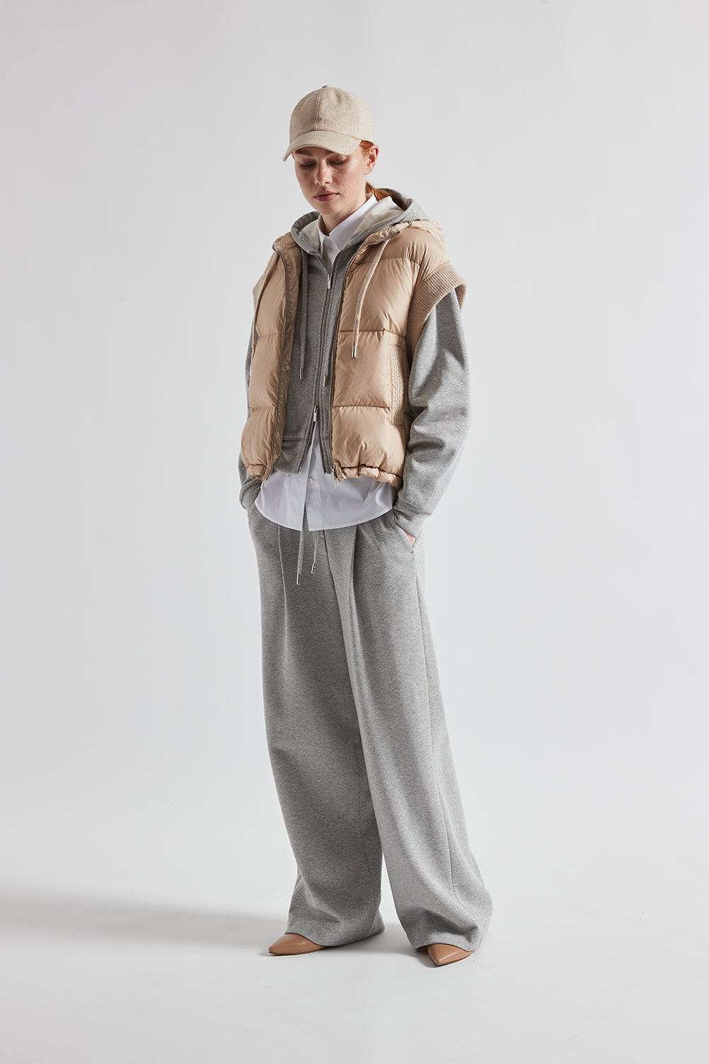 Peserico Pantalone in felpa garzata di cotone lurex In Saldo