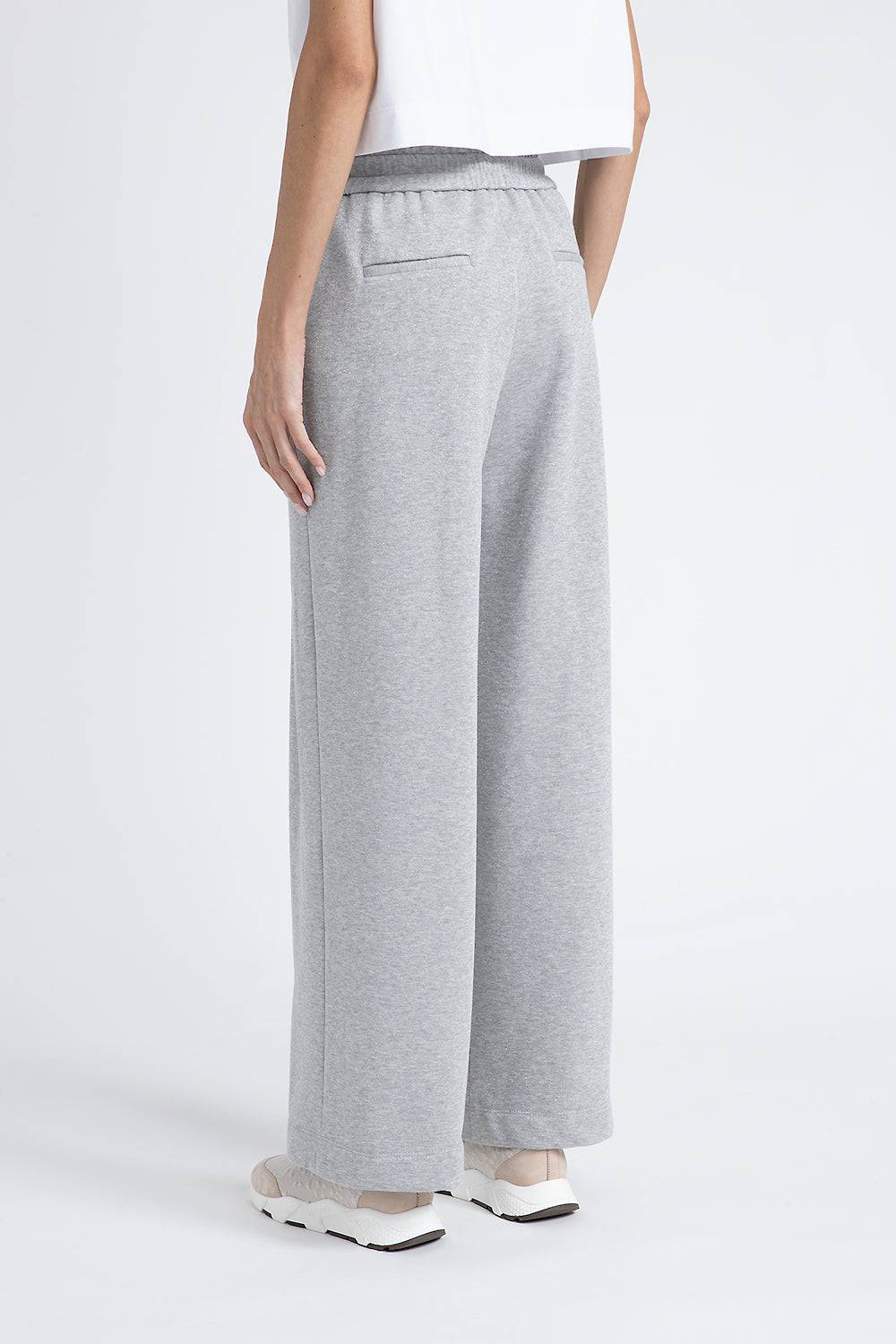 Peserico Pantalone in felpa garzata di cotone lurex In Saldo