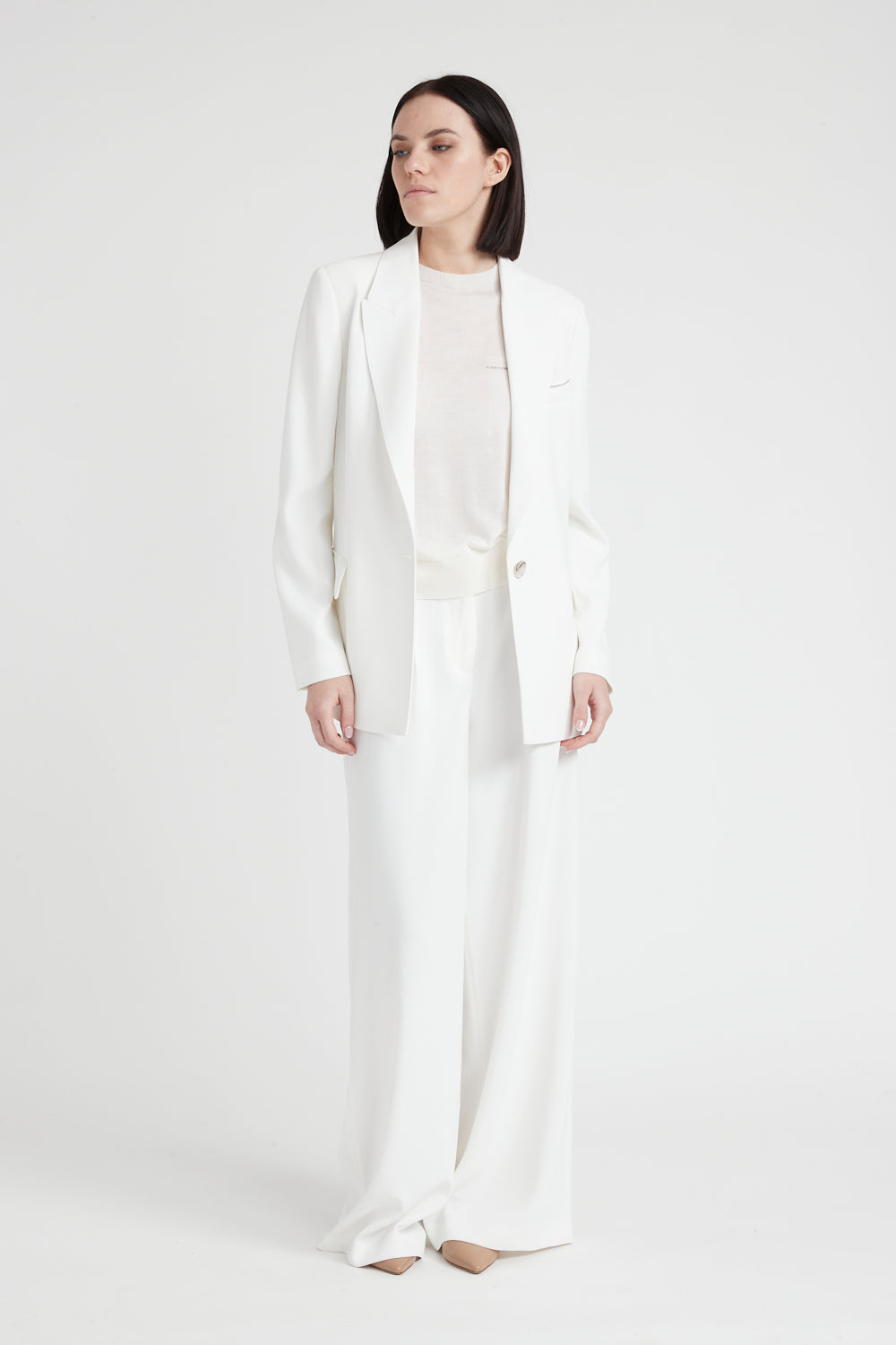 Peserico Pantalone palazzo in fluido cady crepe 2025