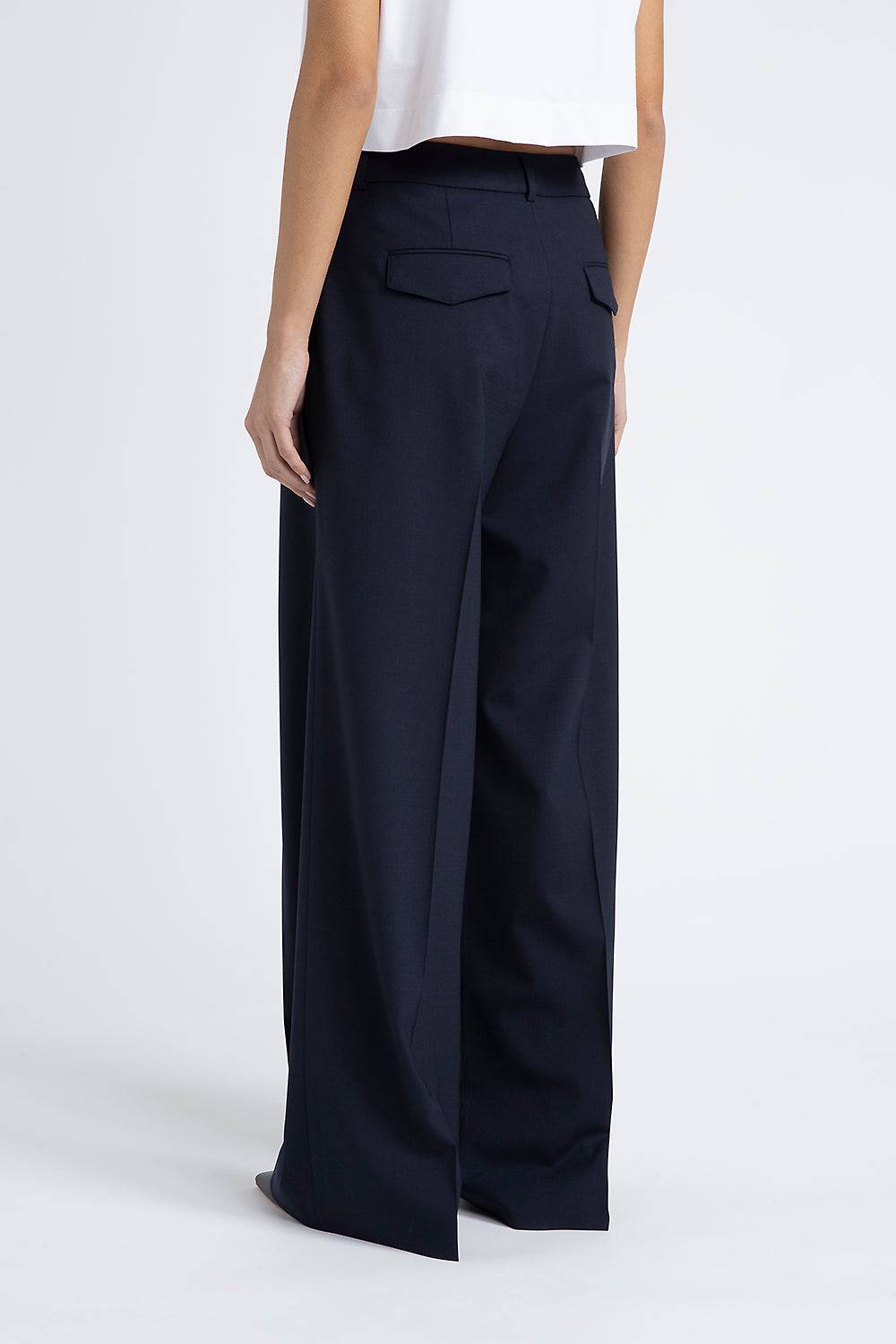 Peserico Pantalone palazzo in lana tecnica 2025