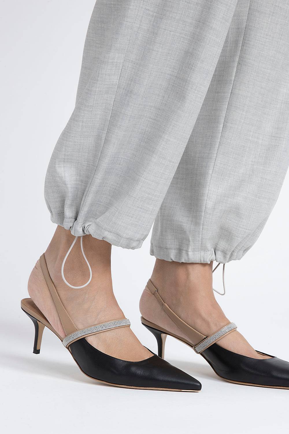 Peserico Pantalone baggy con tasche cargo in lana viscosa Vendita
