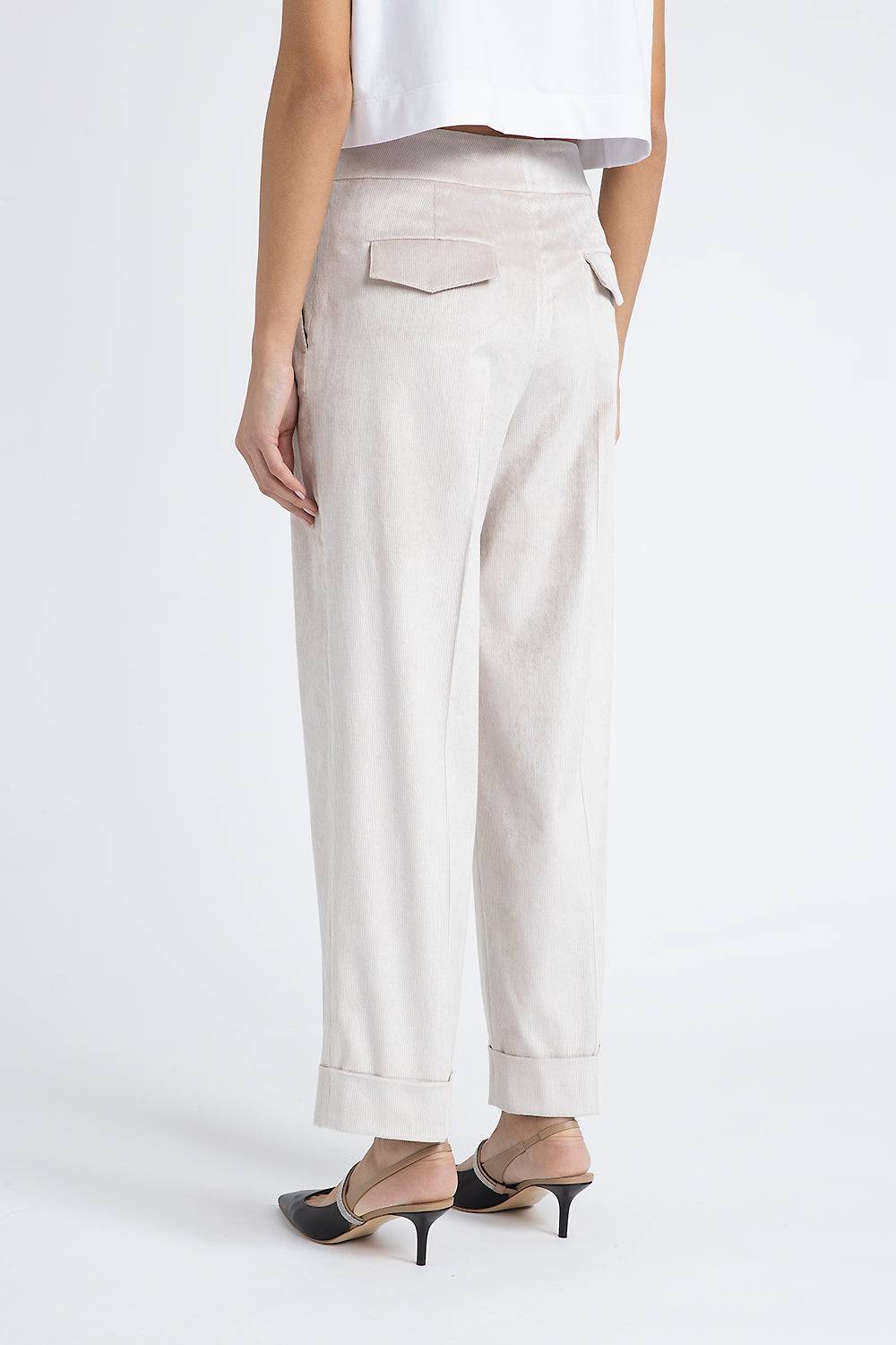 Peserico Pantalone straight in velluto 2000 righe Spedizione Gratuita