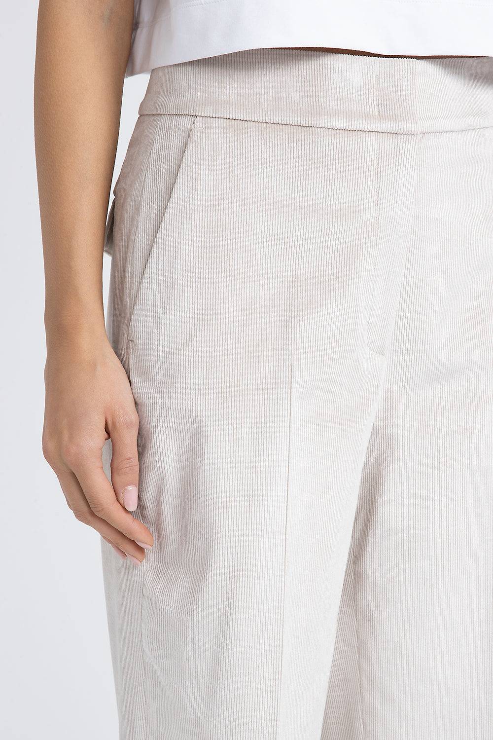 Peserico Pantalone straight in velluto 2000 righe Spedizione Gratuita