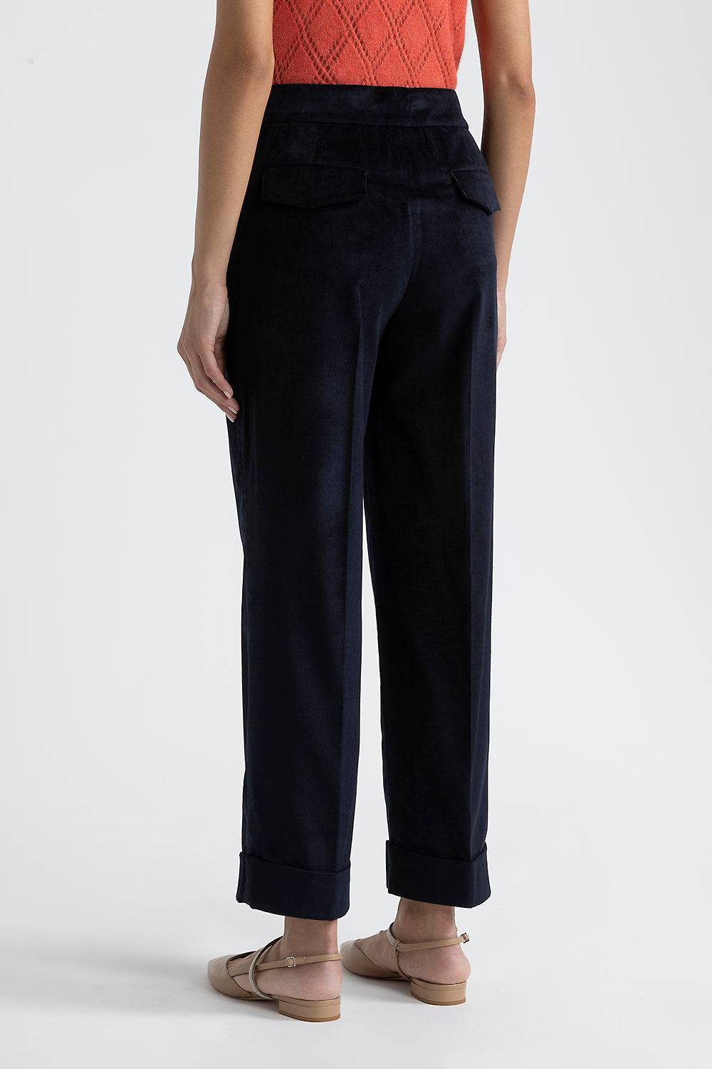 Peserico Pantalone straight in velluto 2000 righe Pezzi Unici