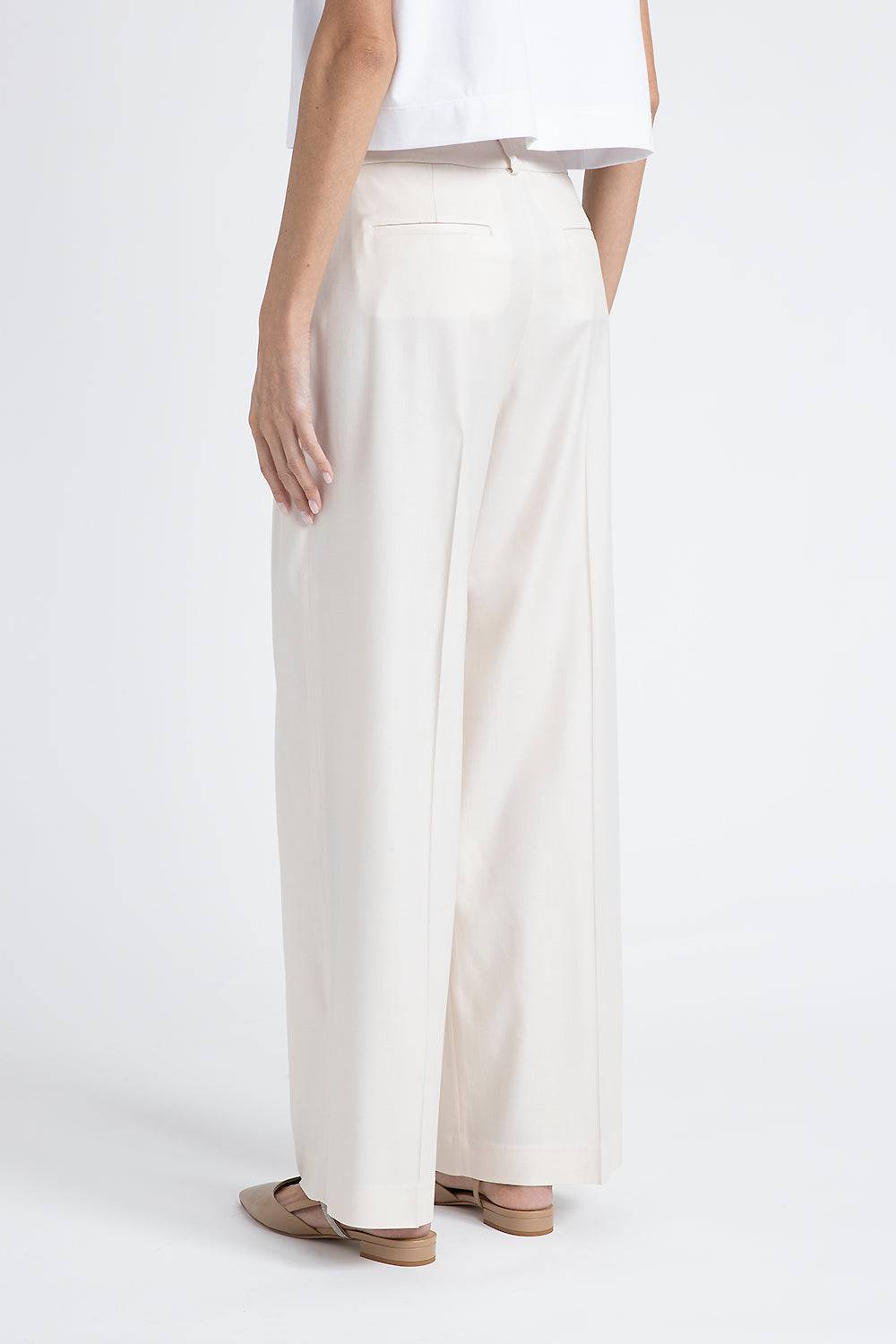 Peserico Pantalone wide in twill Soddisfazione Garantita