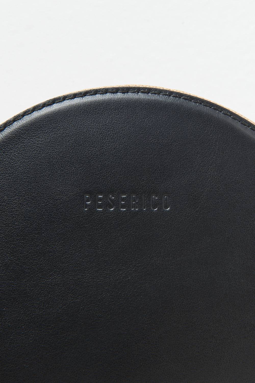 Peserico Borsa rotonda in vera pelle con polsiera e tracolla Consegna Veloce