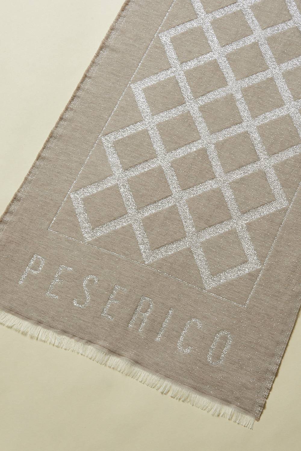 Peserico Stola in lana e modal con motivo geometrico Flash Sale
