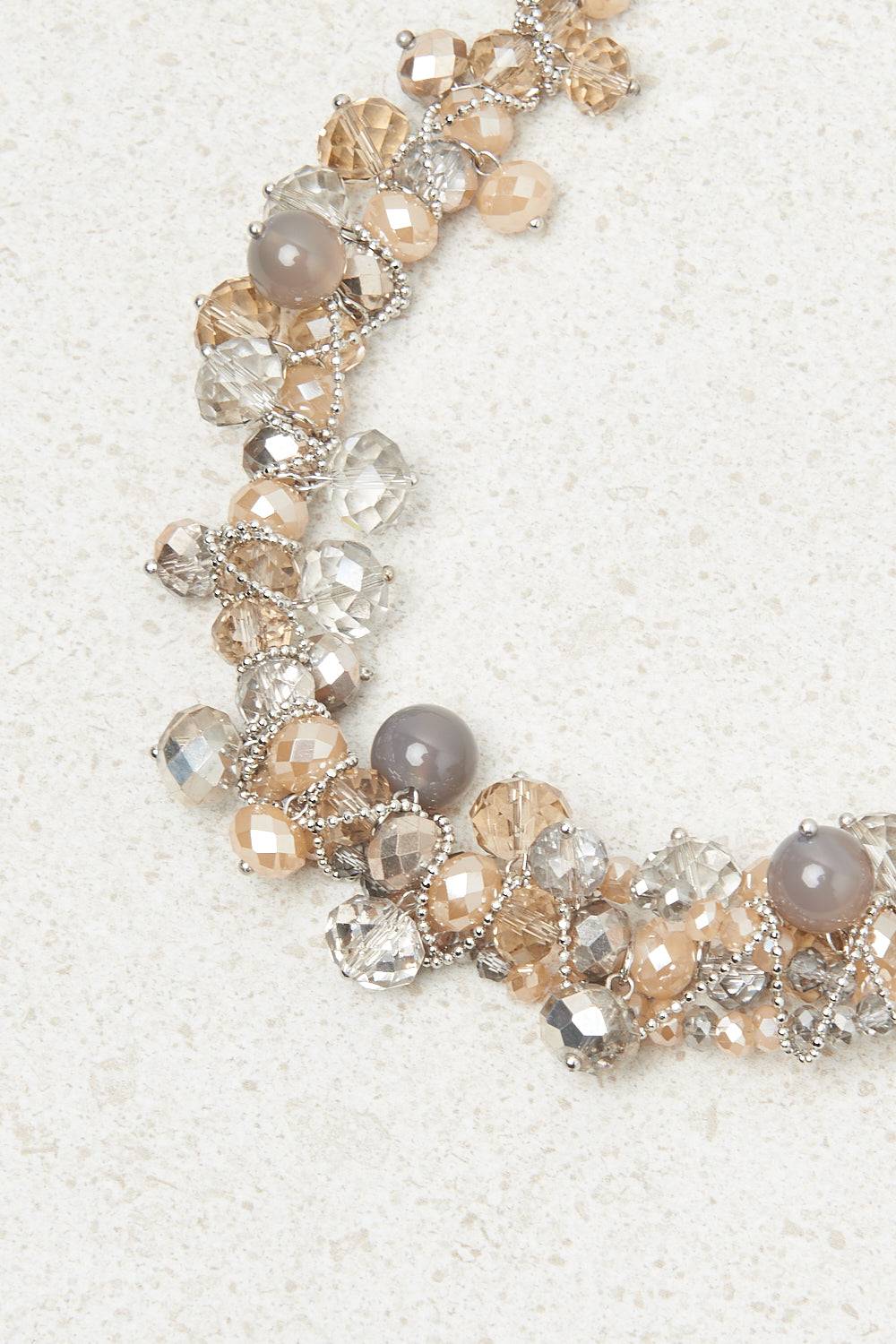 Peserico Collana girocollo con demi-cristalli e pietre dure Hotsell