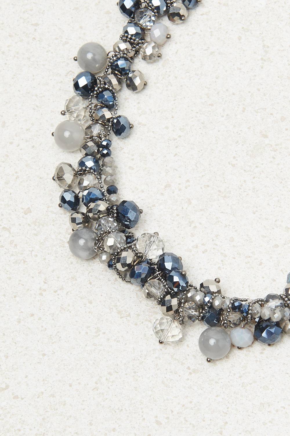 Peserico Collana girocollo con demi-cristalli e pietre dure Vendita Calda