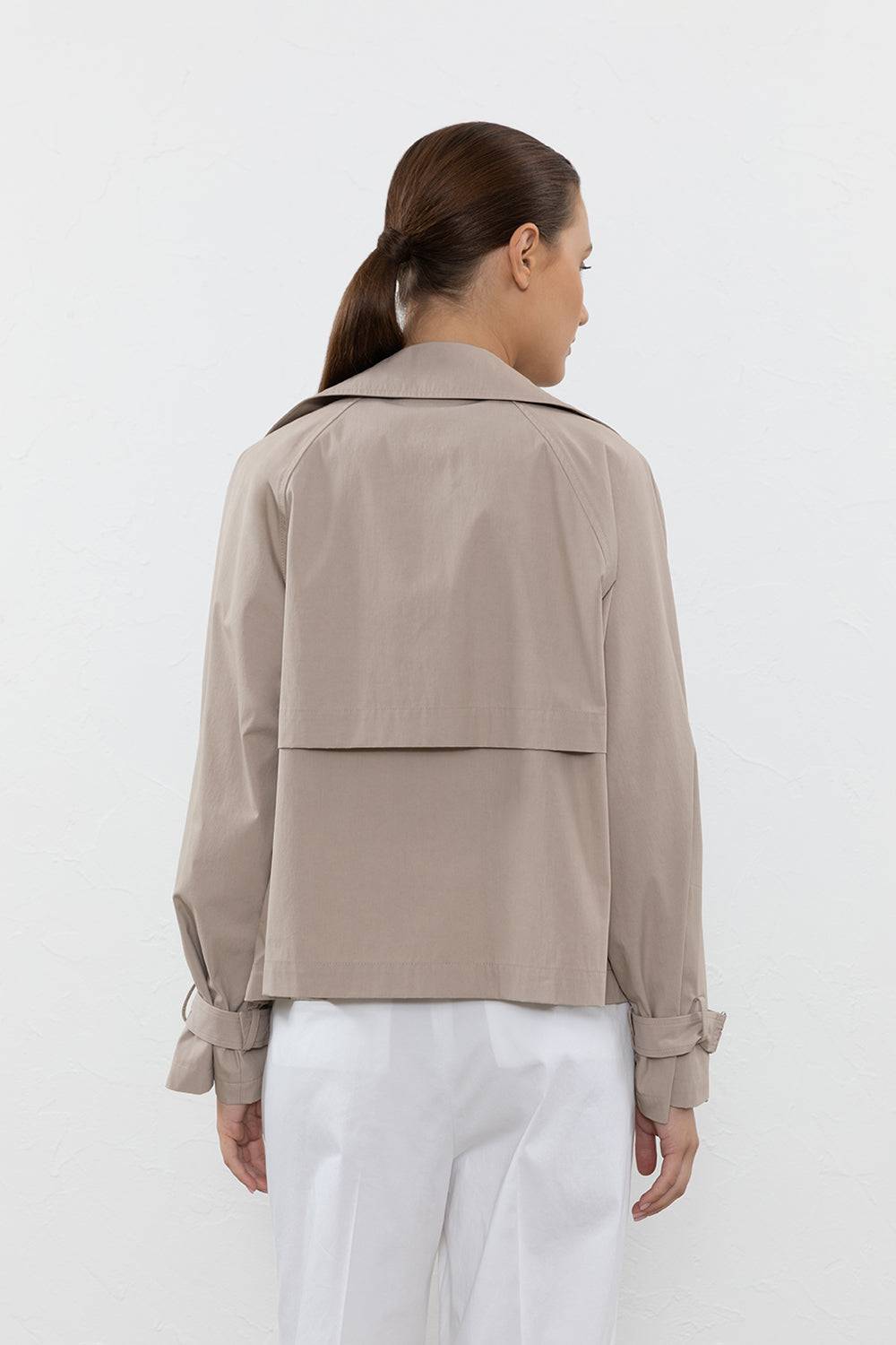 Peserico Trench corto in gabardina di cotone tecnica Vendita