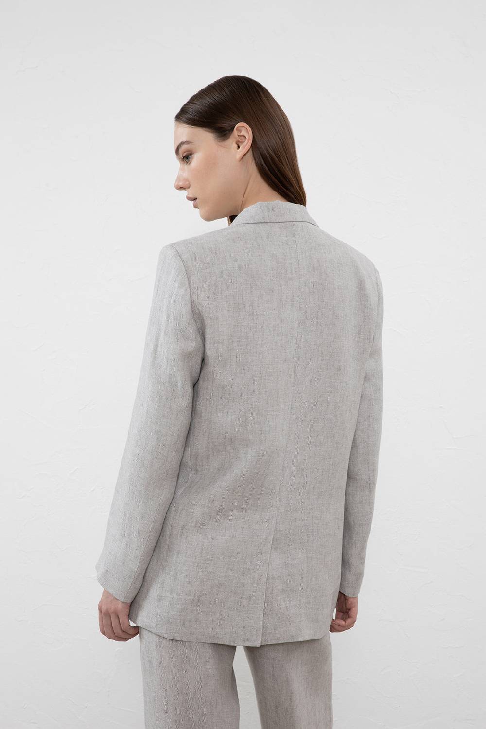 Peserico Blazer doppiopetto in puro lino Pezzi Unici