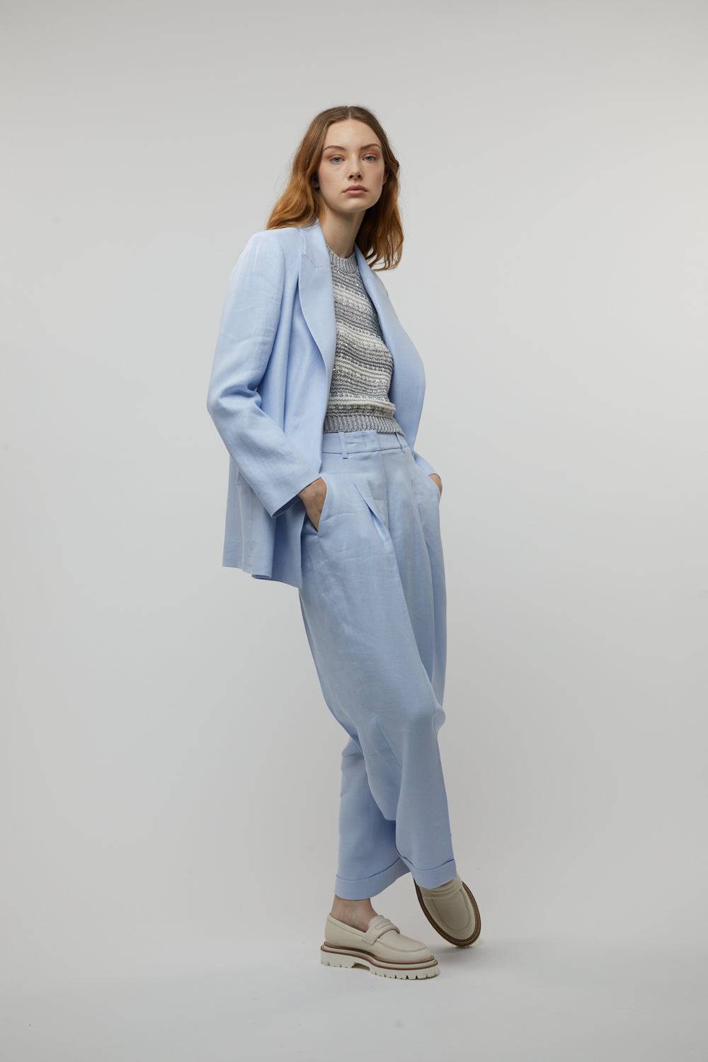 Peserico Blazer doppiopetto in gabardina di puro lino Soddisfazione Garantita
