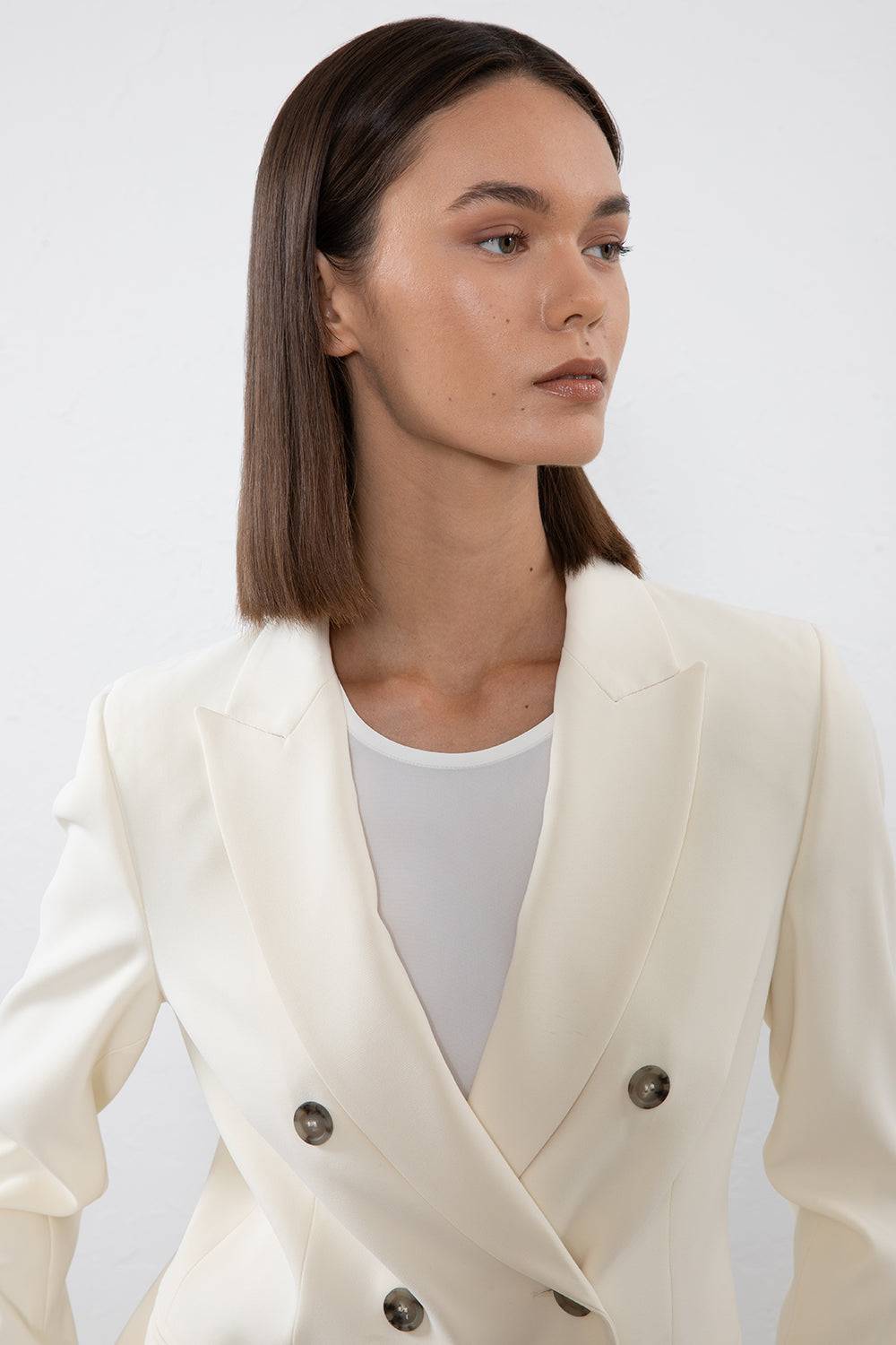 Peserico Blazer doppiopetto in cady crepe Acquista Ora