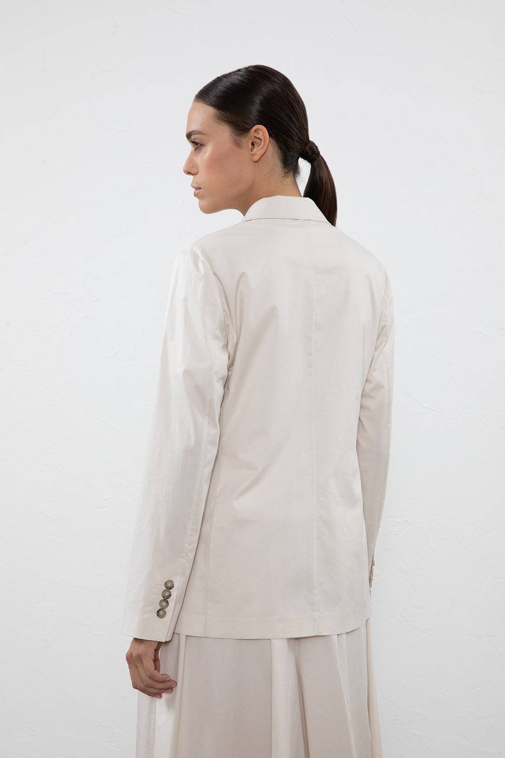 Peserico Blazer monopetto in raso leggero di cotone stretch Promozione Limitata