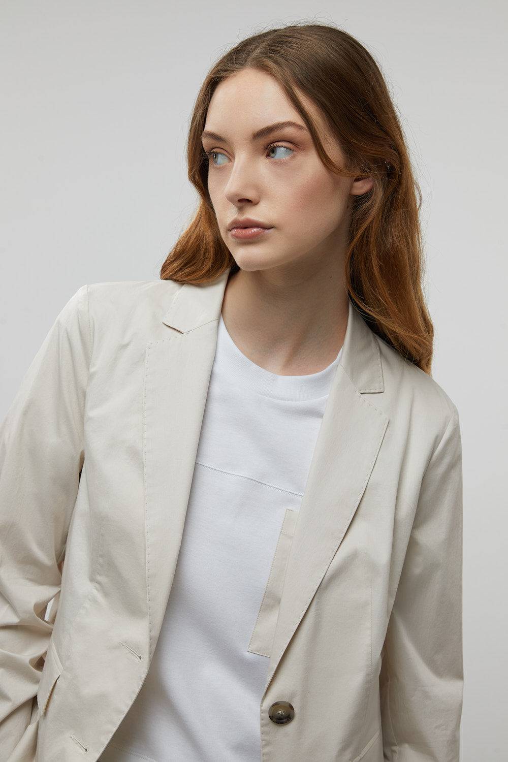 Peserico Blazer monopetto in raso leggero di cotone stretch Promozione Limitata