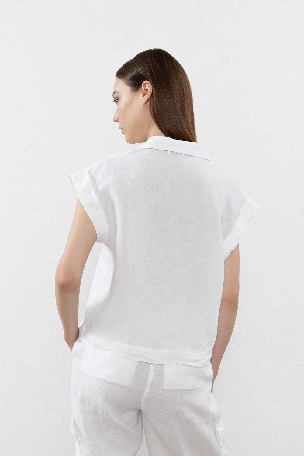 Peserico Camicia in tela di puro lino Prezzo Ridotto