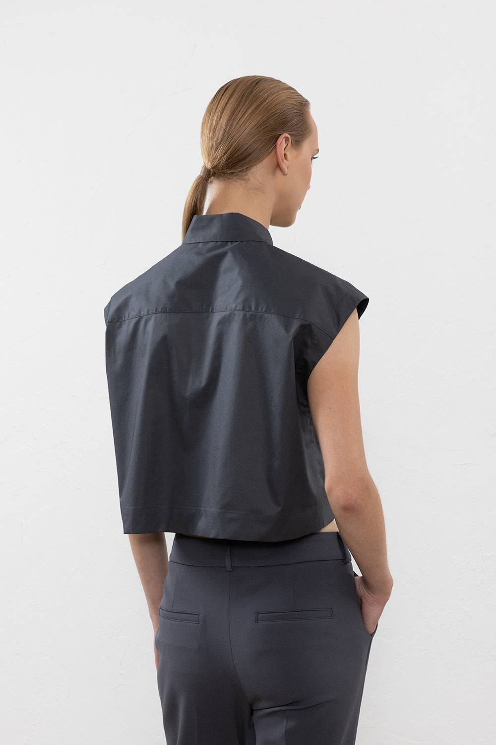 Peserico Top in micro twill di cotone laminato Convenienza
