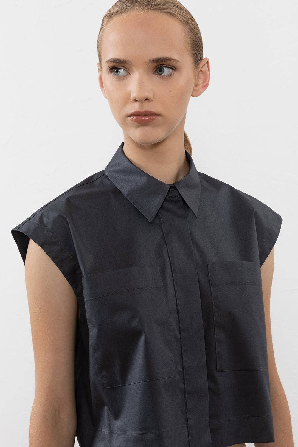 Peserico Top in micro twill di cotone laminato Convenienza