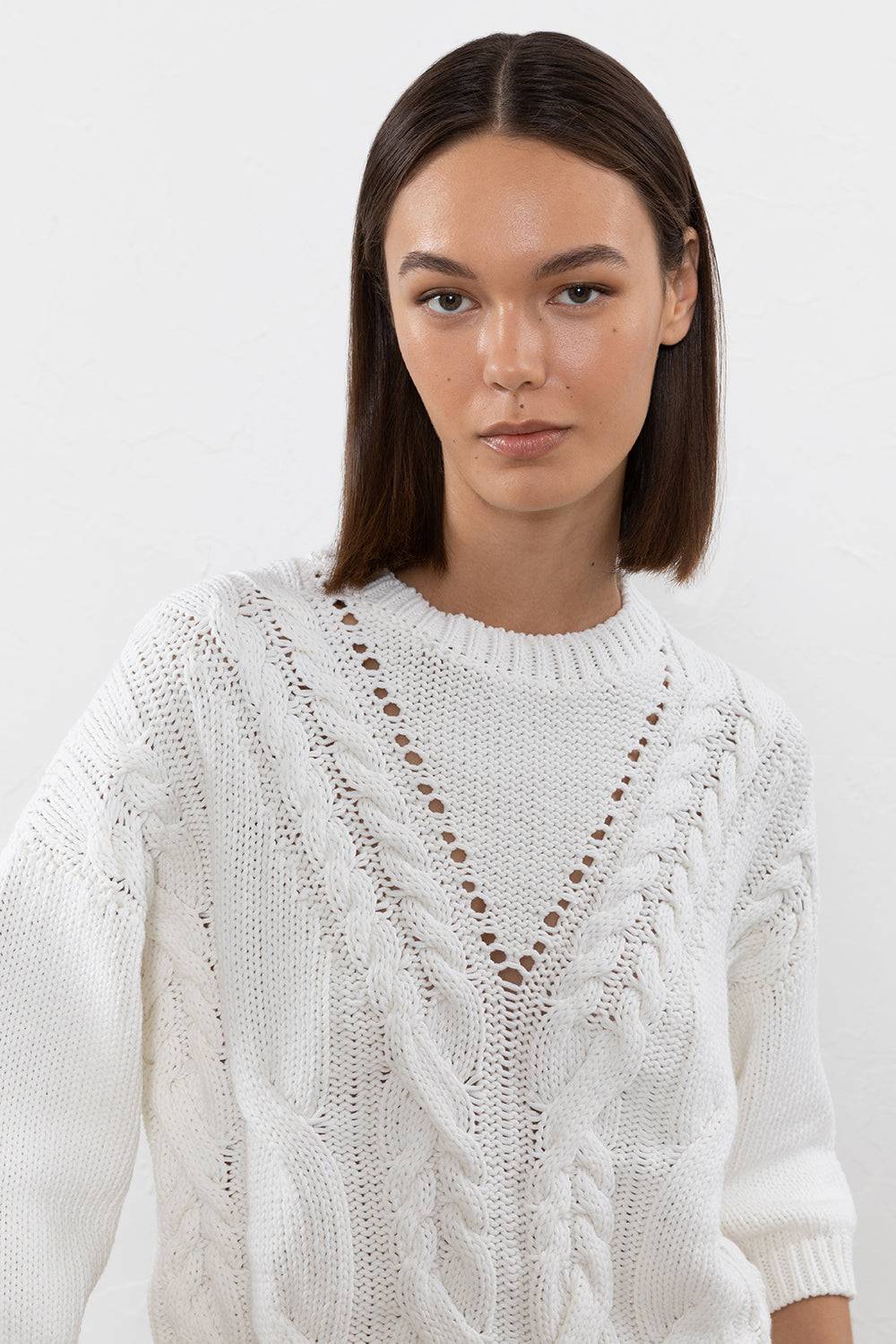 Peserico Maglia in fettuccia di puro cotone Latest stili