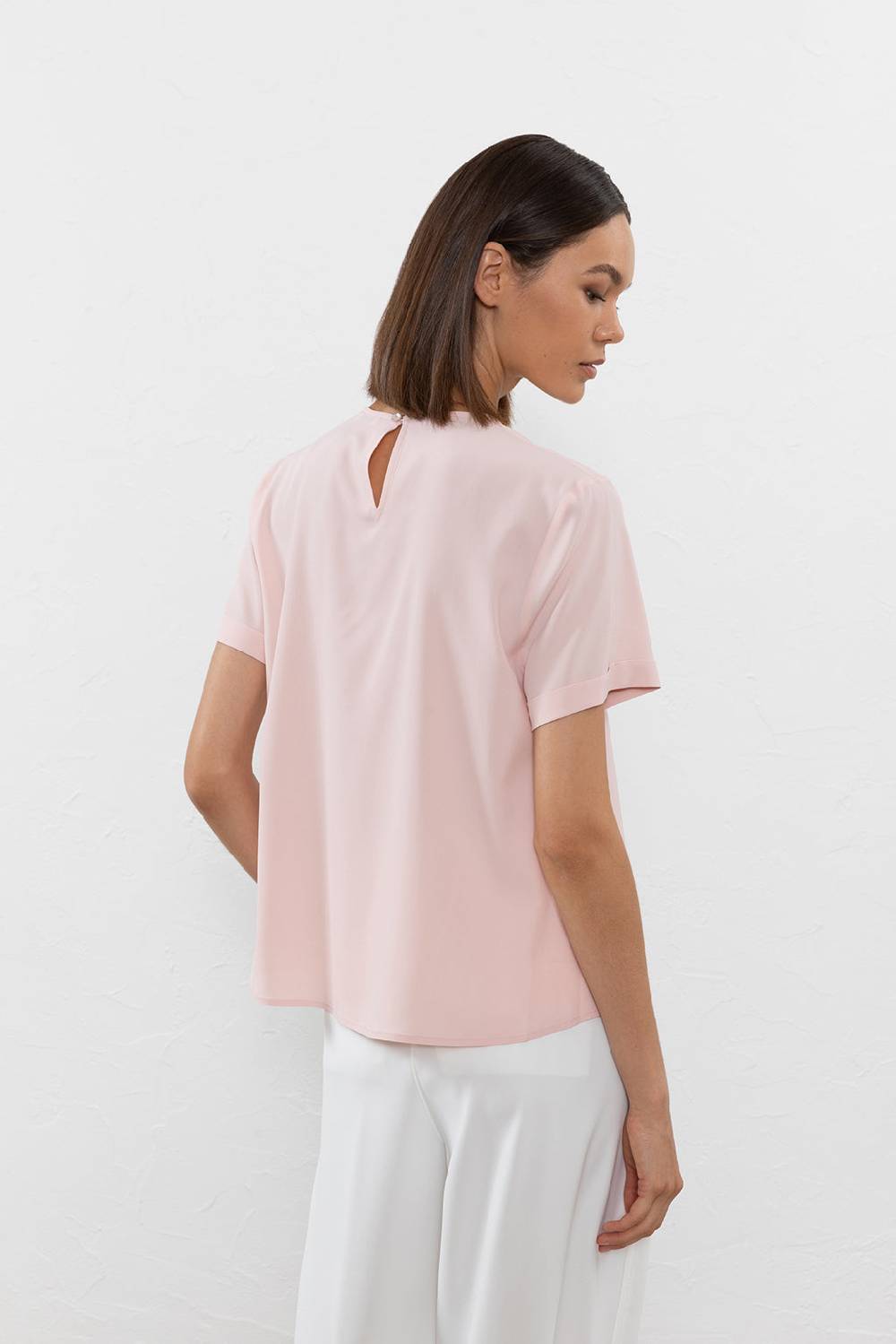 Peserico T-shirt in crepe de chine misto seta 2025