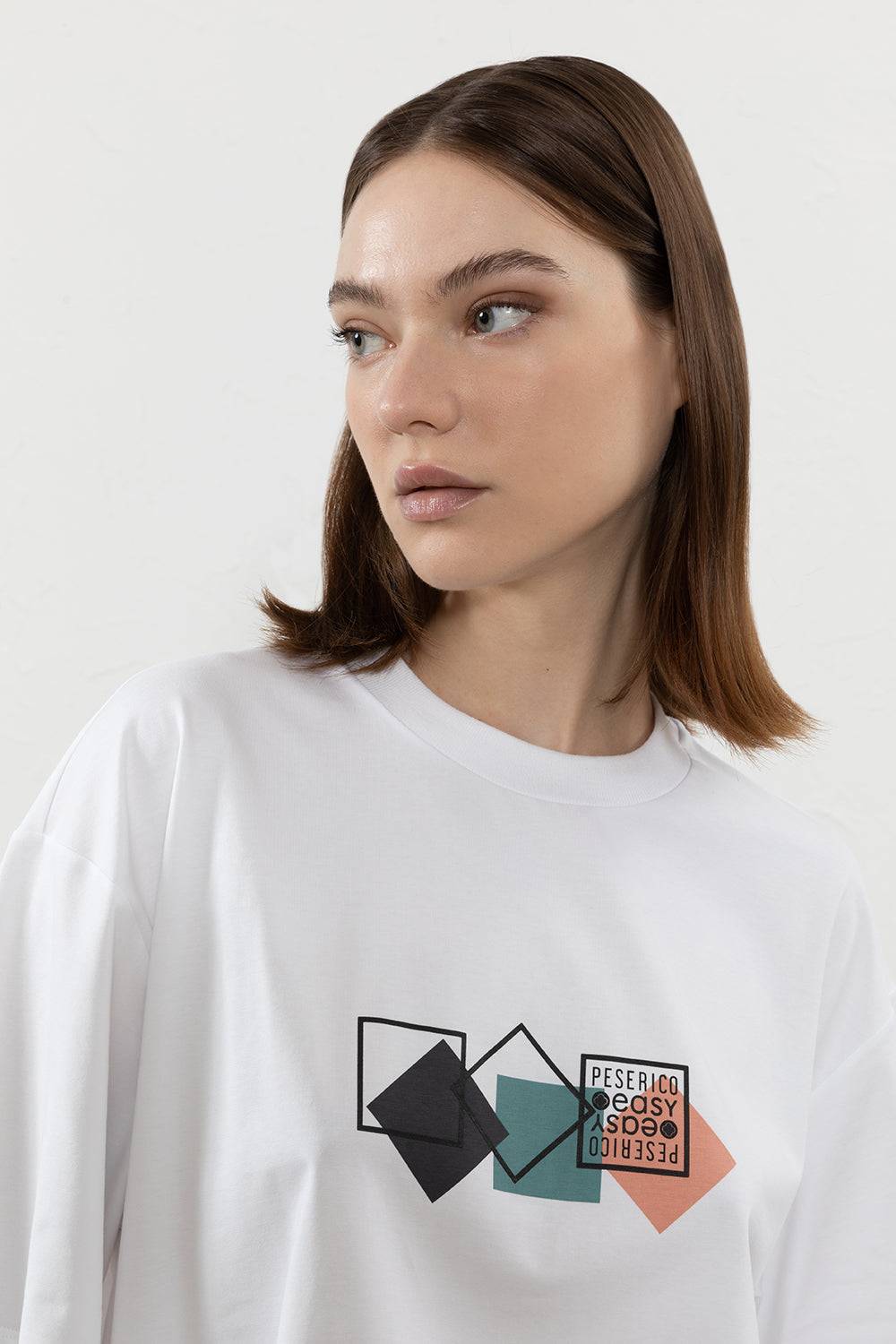 Peserico T-shirt in jersey di cotone Nuovo