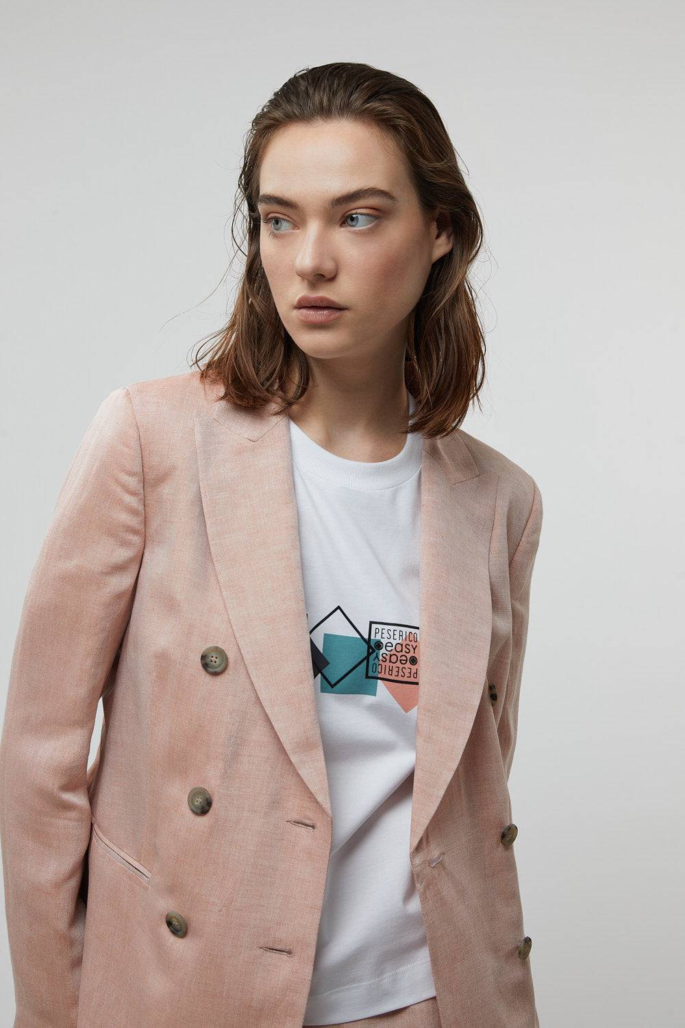 Peserico T-shirt in jersey di cotone Nuovo