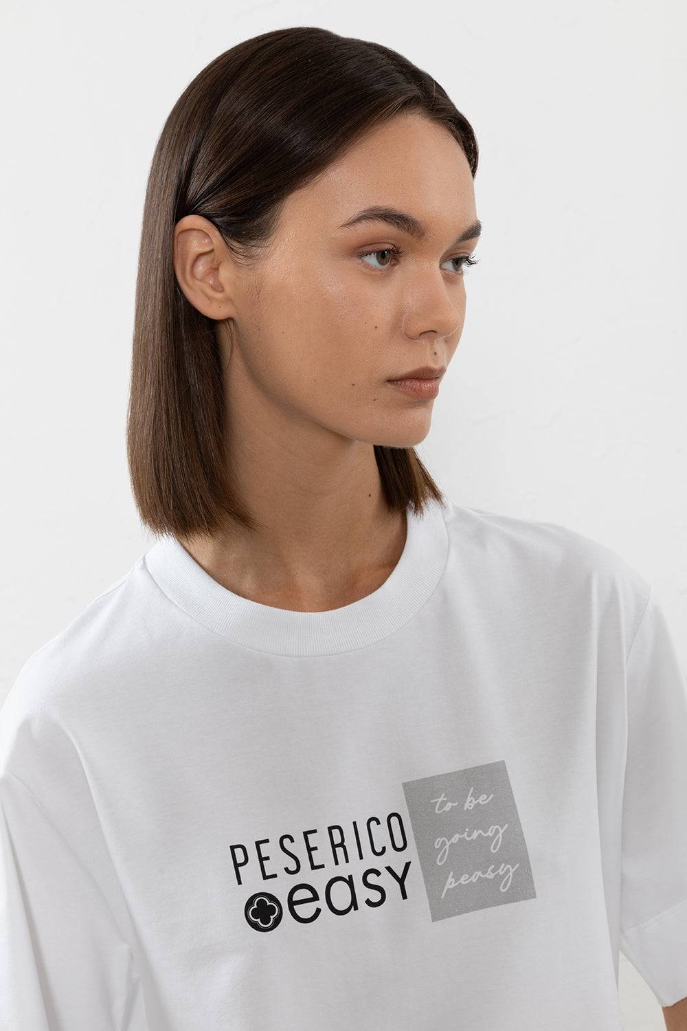 Peserico T-shirt in jersey di cotone Qualità
