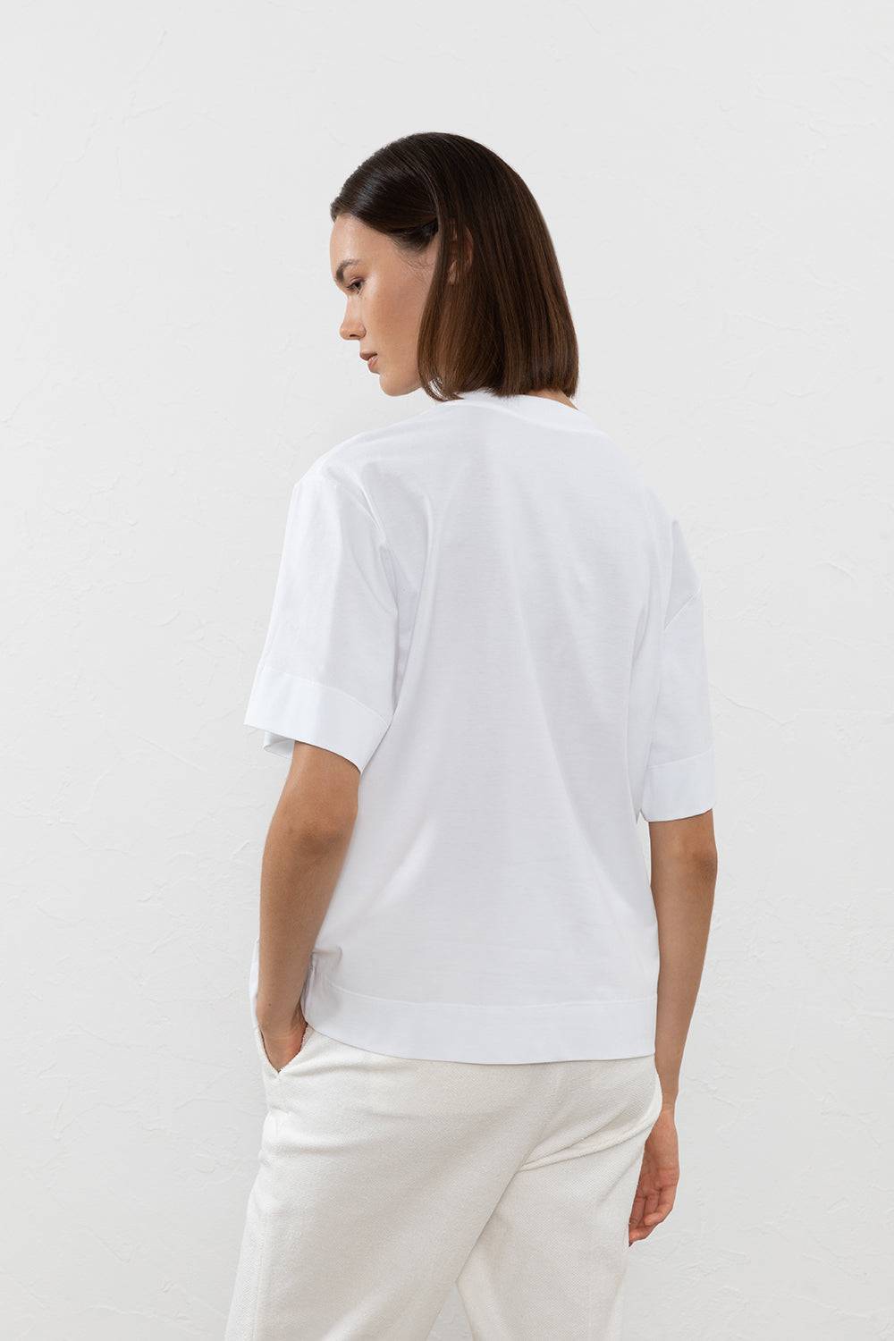 Peserico T-shirt in jersey di cotone Qualità