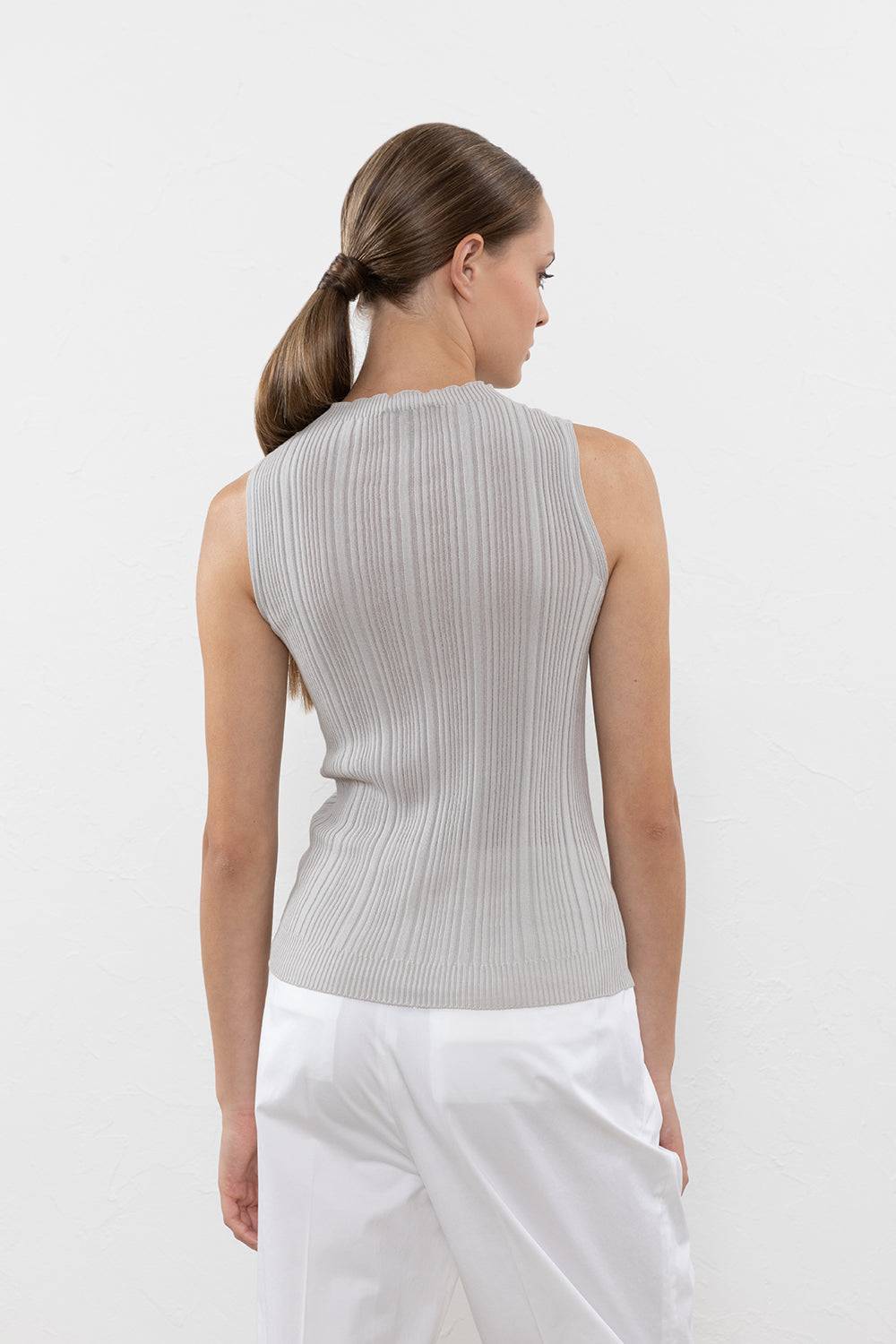 Peserico Top in filato di puro cotone crepe Vendita