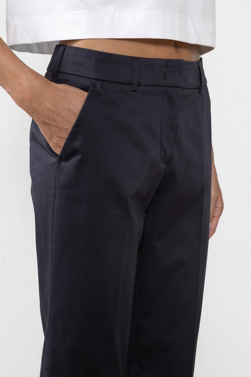 Peserico Pantalone in raso leggero di cotone Soddisfazione Garantita