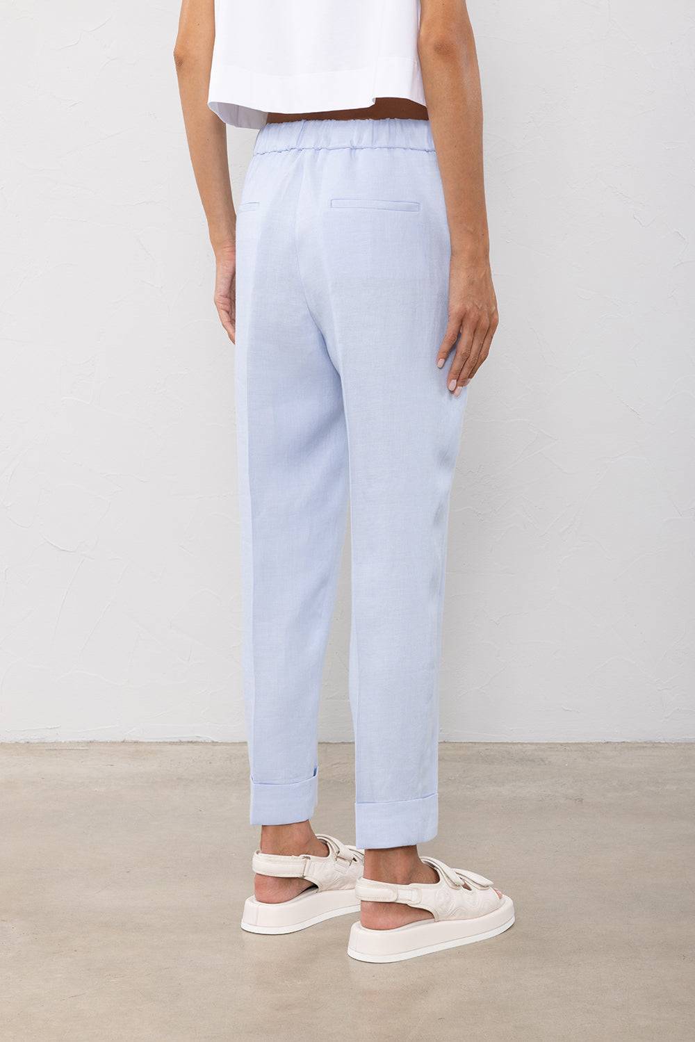Peserico Pantalone in gabardina di puro lino Acquista Ora