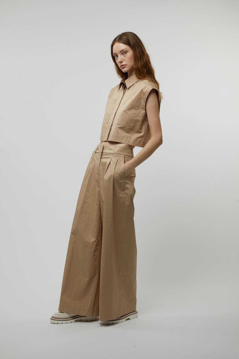 Peserico Pantalone in raso leggero di cotone mano vela Consegna Veloce