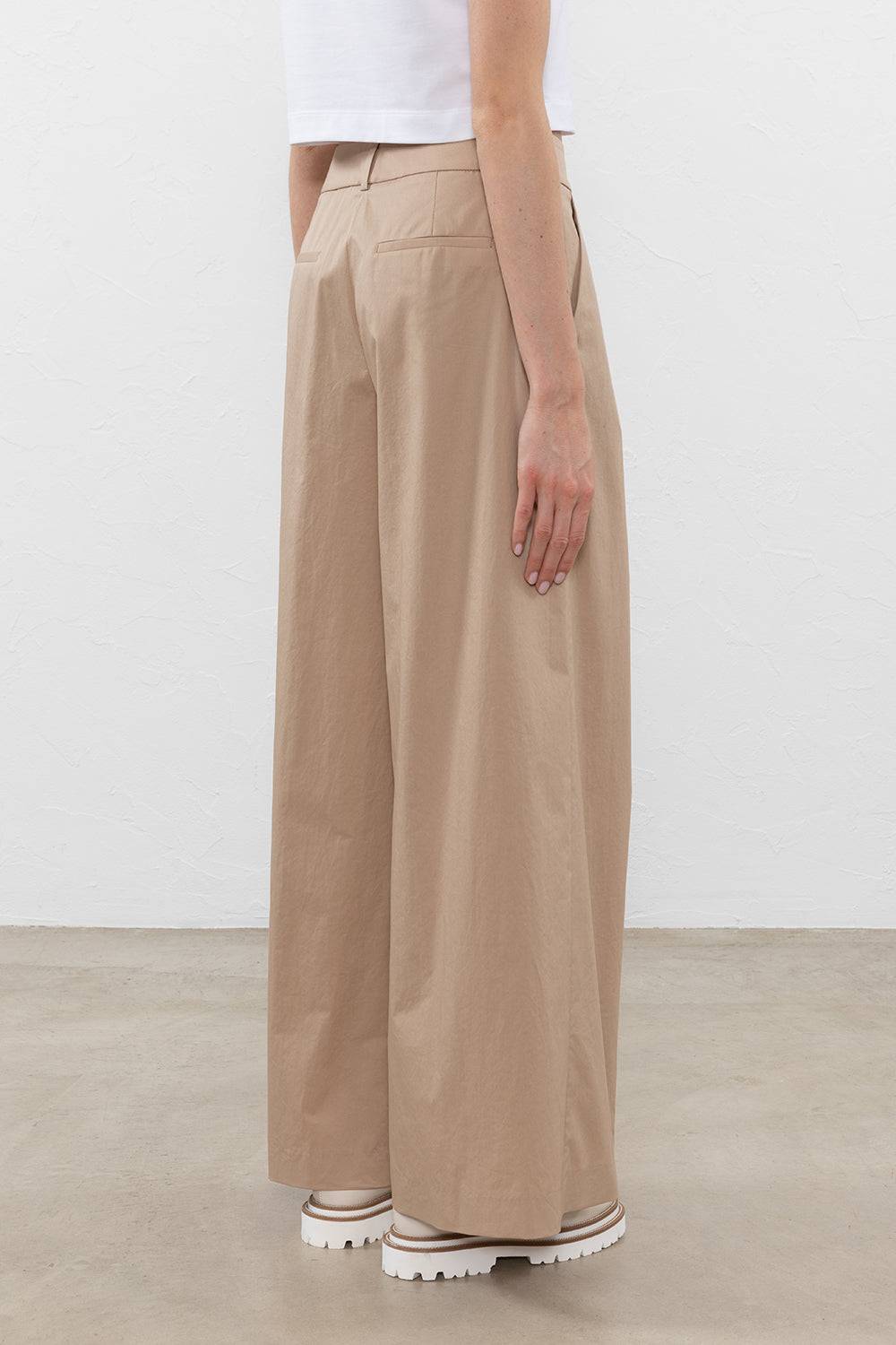 Peserico Pantalone in raso leggero di cotone mano vela Consegna Veloce