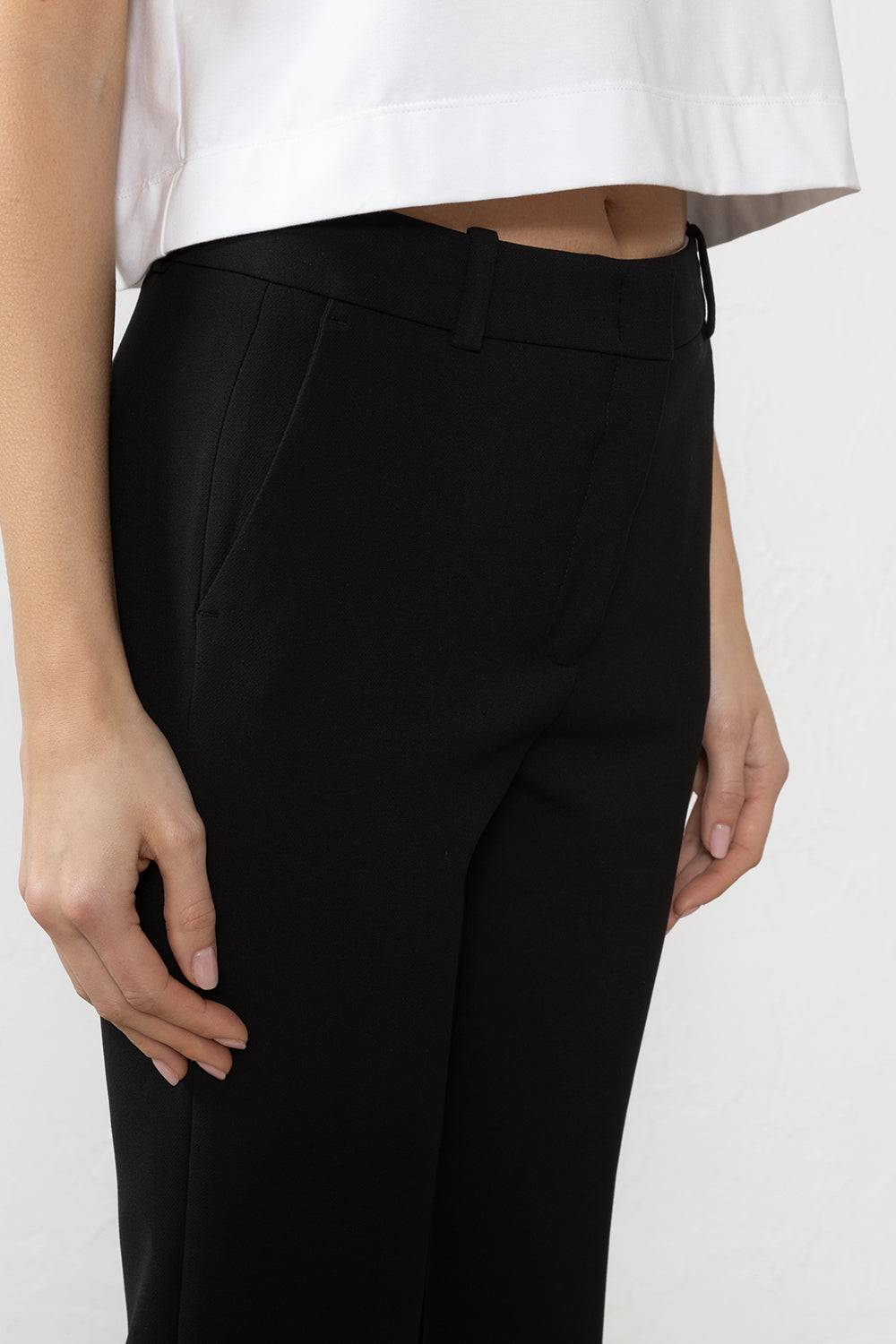Peserico Pantalone in tela doppia di viscosa e cotone stretch Novità