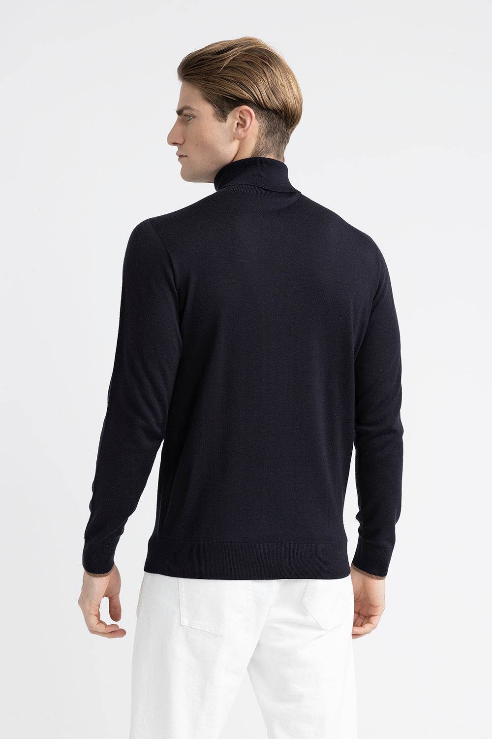 Peserico Maglia collo alto in pura lana vergine Vendita Calda