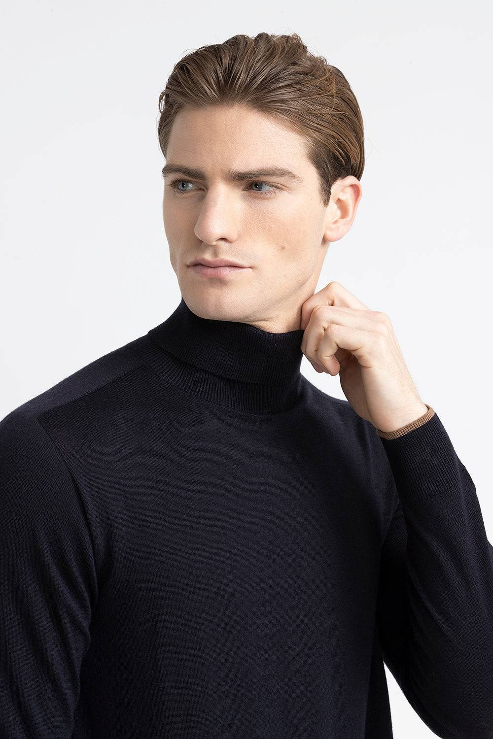 Peserico Maglia collo alto in pura lana vergine Vendita Calda