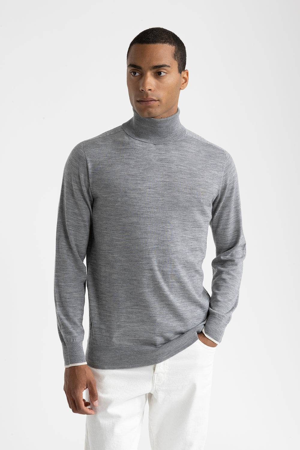 Peserico Maglia collo alto in pura lana vergine Vendita Economica