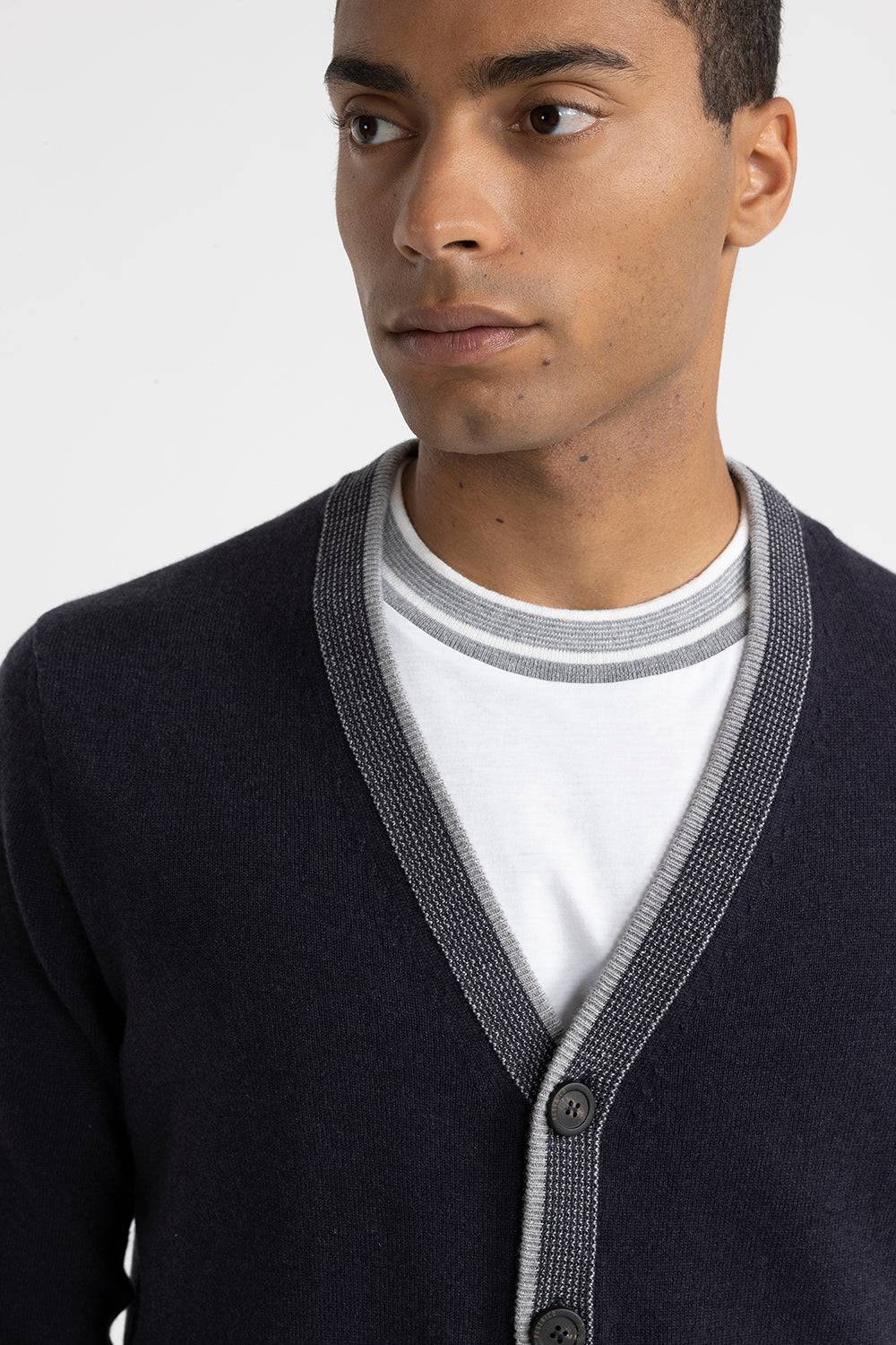 Peserico Cardigan in lana, seta e cashmere Nuova