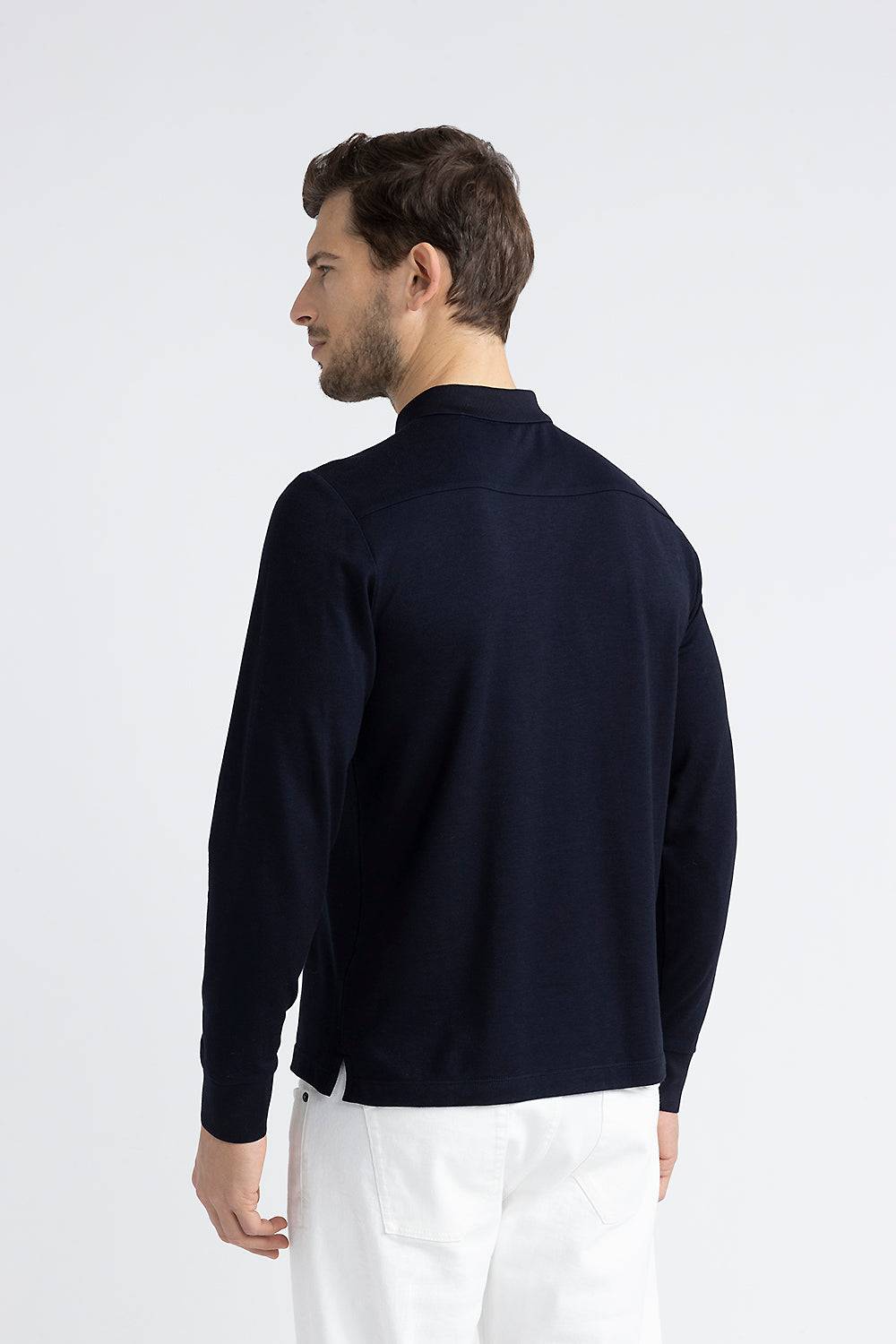 Peserico Polo in piquet di soffice cotone e tencel In Linea