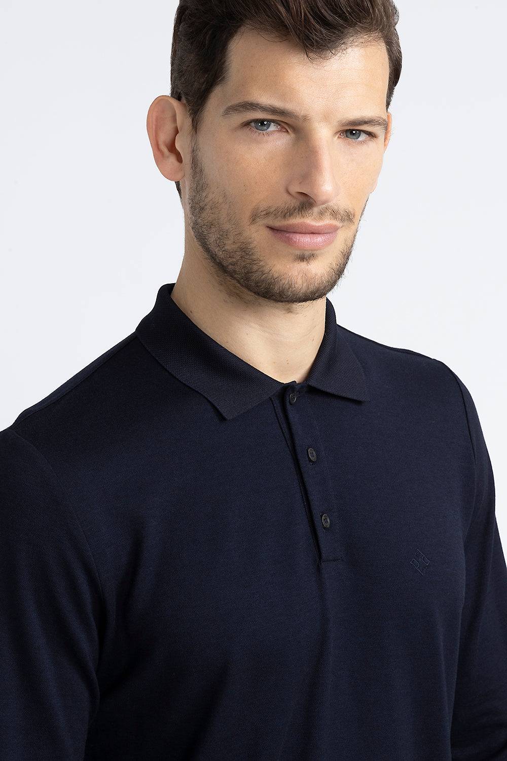 Peserico Polo in piquet di soffice cotone e tencel In Linea